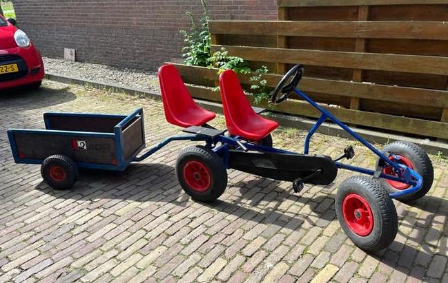 Berg skelter met duozit en aanhanger, Ophalen, Gebruikt, Berg, Duozit