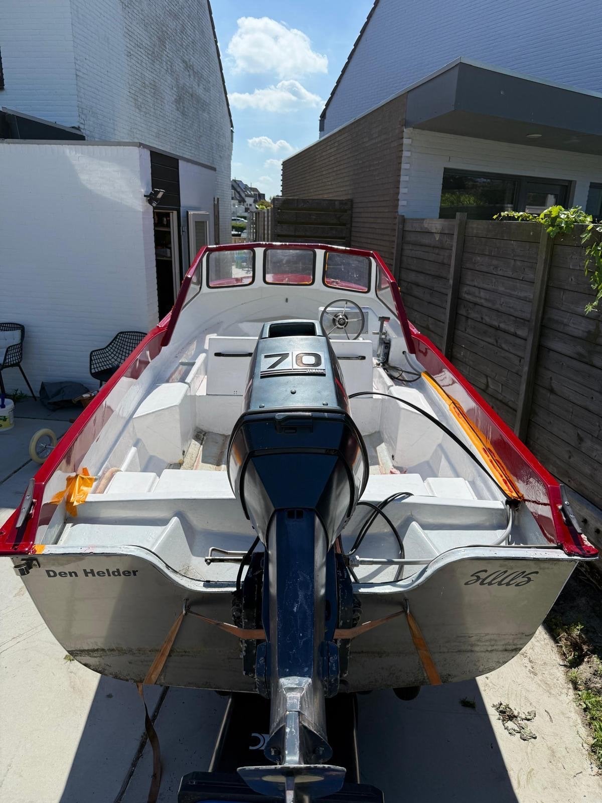 Rana 17 met 70 pk Yamaha buitenboordmotor en begrenzer, Watersport en Boten, Overige merken, Kajuitboot, Buitenboordmotor, 70 pk