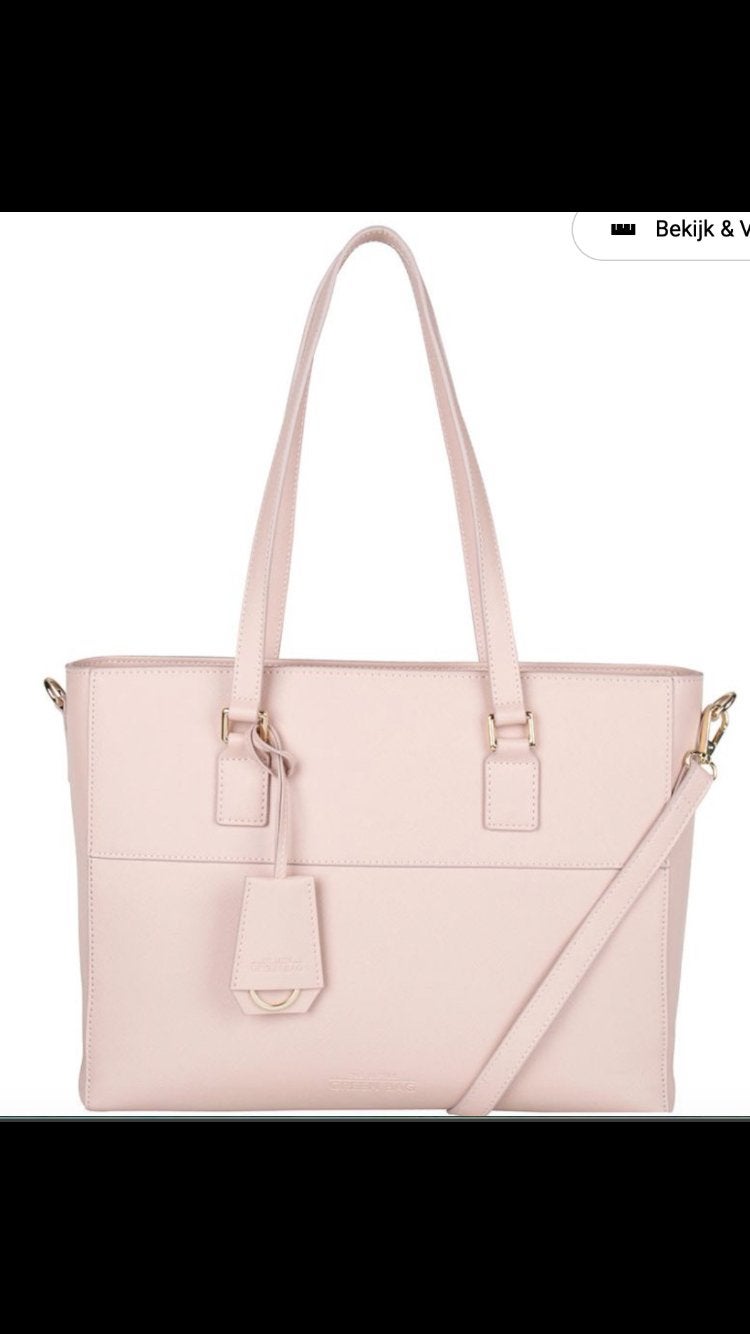Laptoptas 13 inch the little green bag, Ophalen, Zo goed als nieuw, Roze, Overige typen