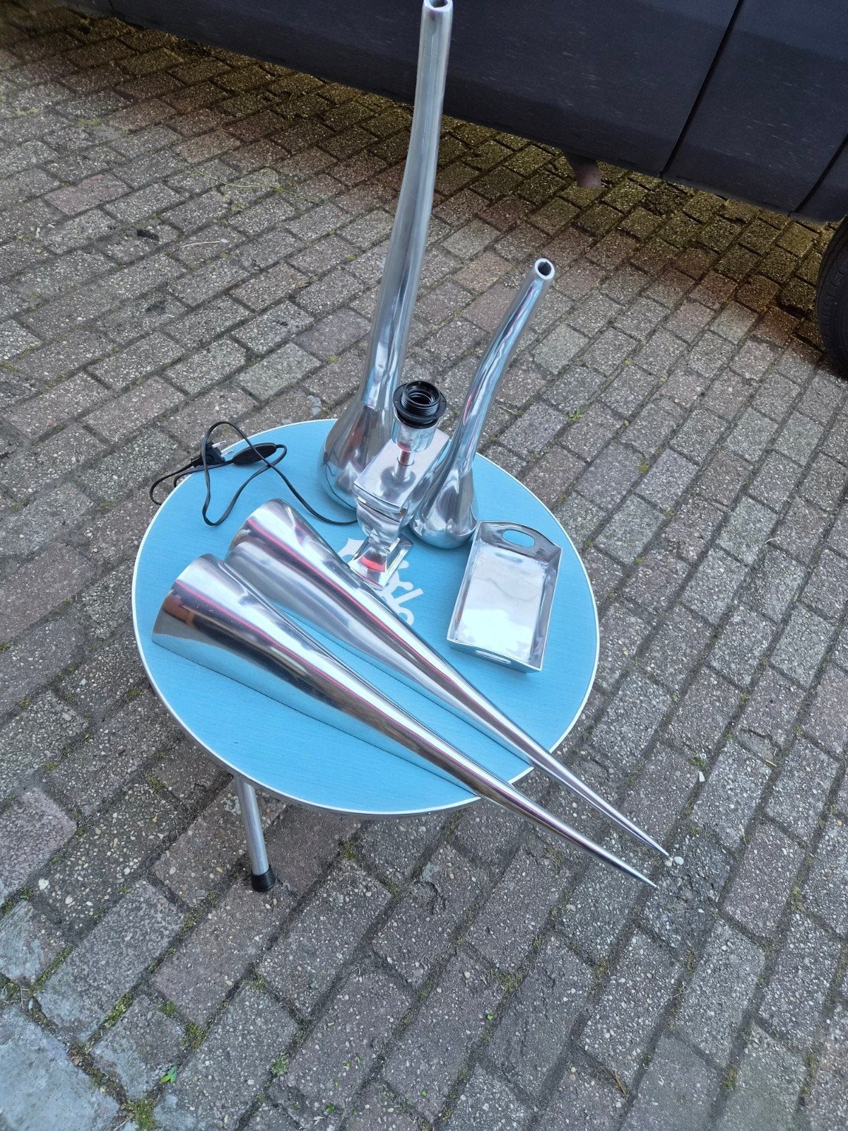 Aluminium decoratieset, Huis en Inrichting, Woonaccessoires | Overige, Zo goed als nieuw, Ophalen of Verzenden