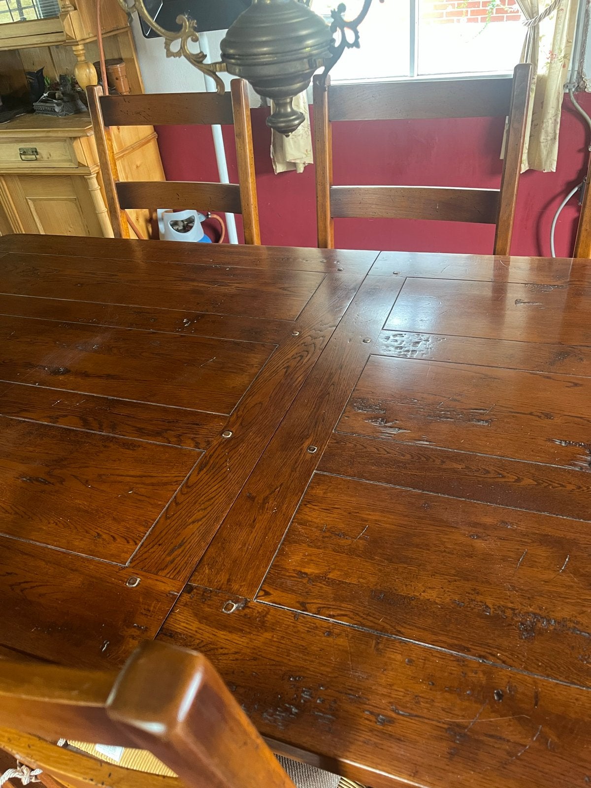 Engels Eiken uitschuifbare eetkamer tafel, Ophalen