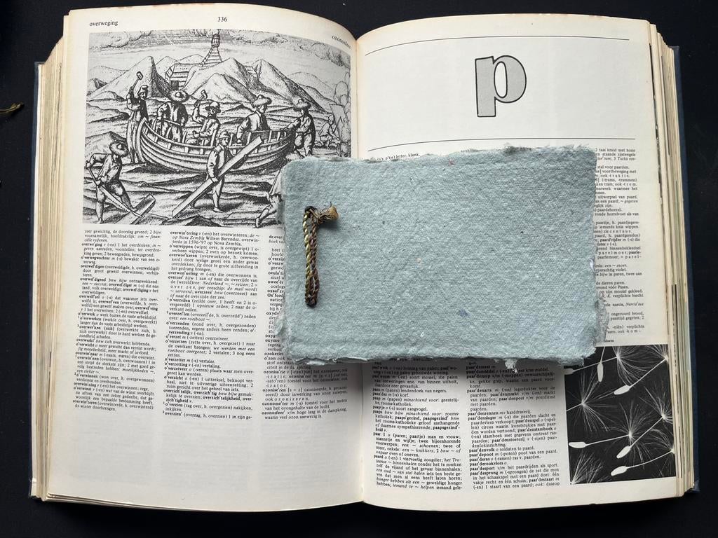 Handgemaakte Notebook / Dagboek met paardenbloemenkoord, Ophalen of Verzenden, Nieuw, A6