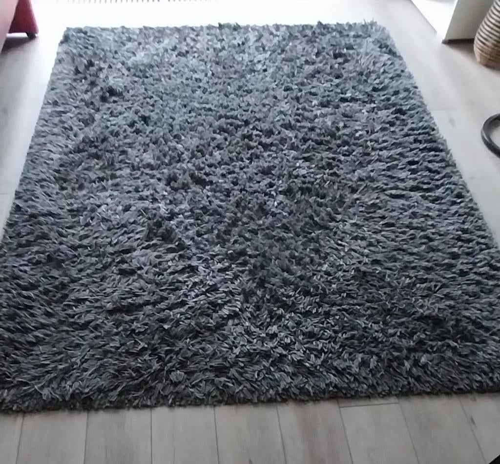 Mooi donkergrijs vloerkleed van Ikea, 170x240cm, Ophalen of Verzenden