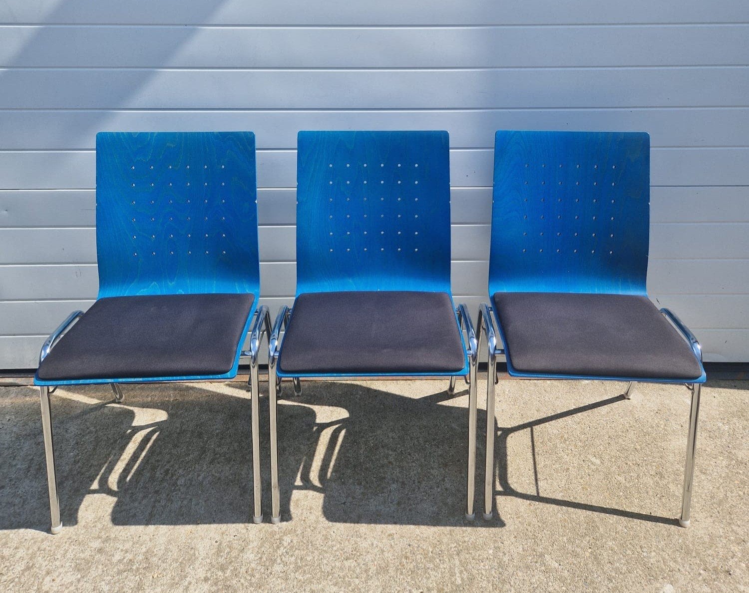 20 x Brunner vergaderstoelen kantine kantoor stoelen blauw, Huis en Inrichting, Stoelen, Ophalen of Verzenden, Zo goed als nieuw