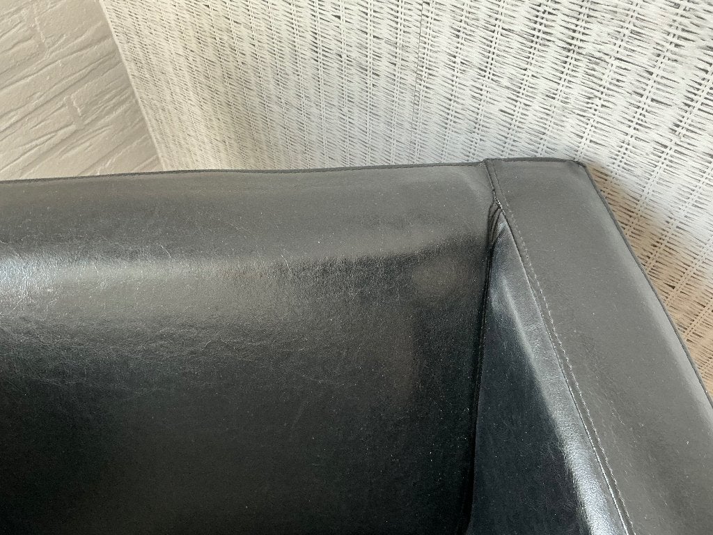 Fauteuils Zwart PU Leder, Ophalen, Gebruikt, Minder dan 75 cm, Modern retro