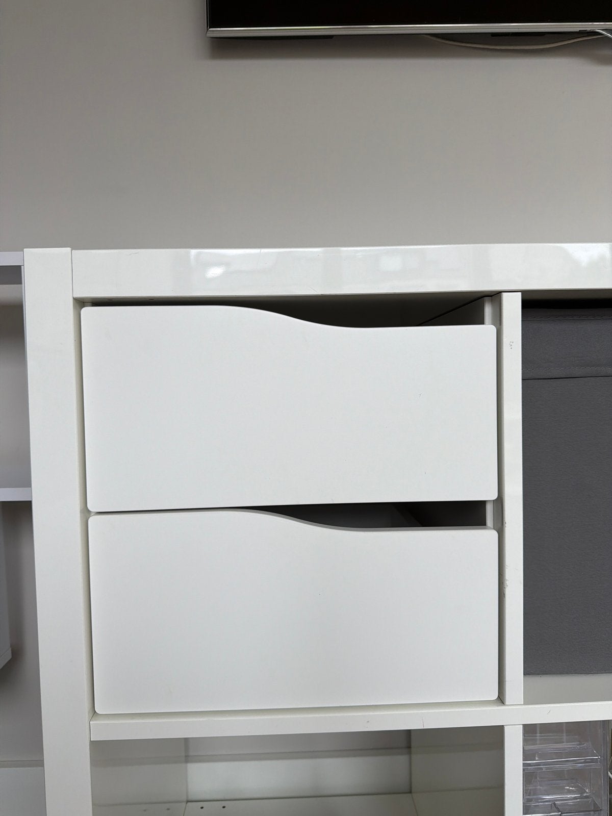 Ikea KALLAX Inzet met 2 lades, wit, 33x33 cm, Ophalen of Verzenden, Zo goed als nieuw, Met lade(s), 25 tot 50 cm