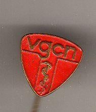 2 speldjes VGCN ESCULAAP BLAUW EN ROOD Vereniging Gezondheid, Verzenden, Gebruikt, Overige onderwerpen
