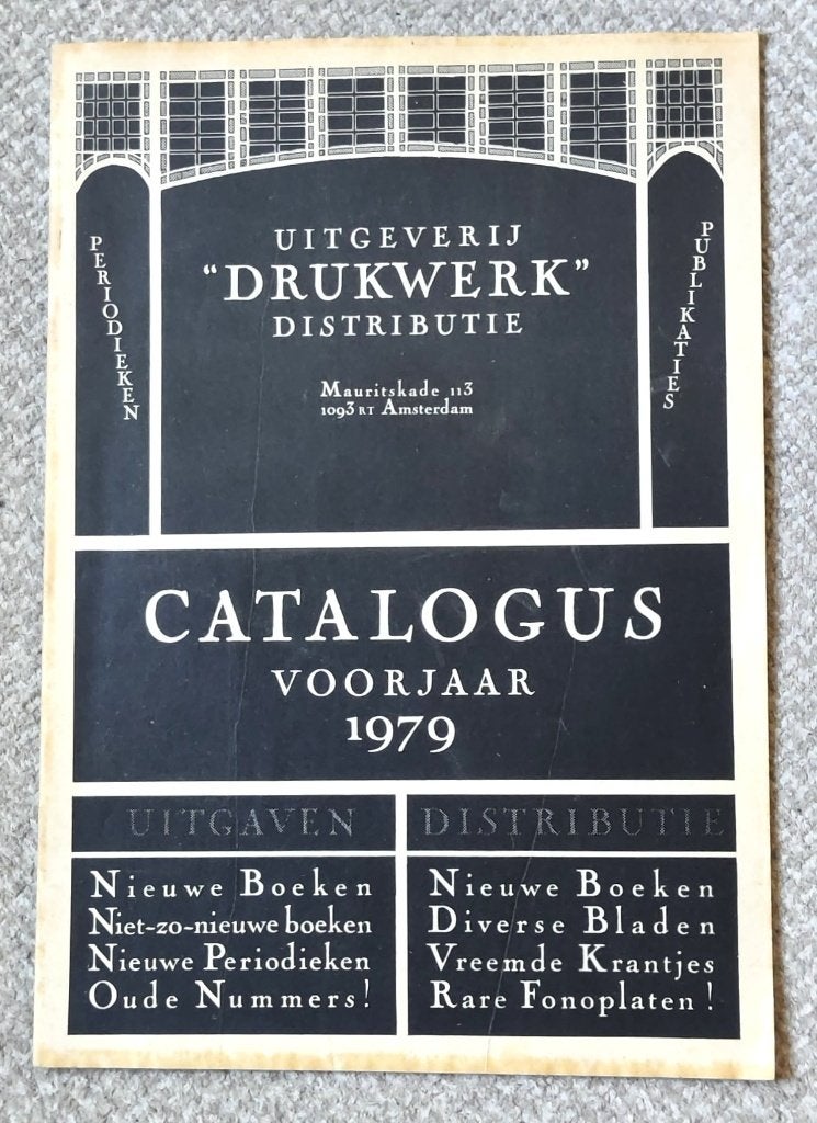 Uitgeverij Drukwerk Catalogus 1979 info boeken en strips, Boeken, Eén stripboek, Ophalen of Verzenden, Gelezen