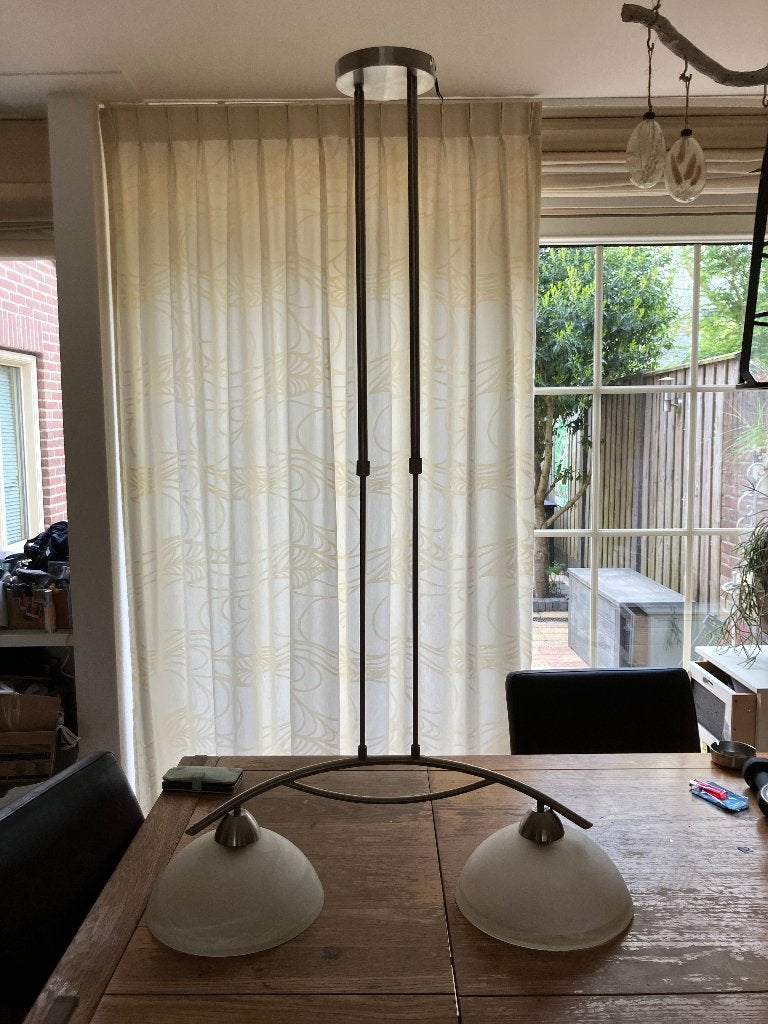 mooie hanglamp lamp hang verstelbaar in hoogte, Ophalen, Zo goed als nieuw, Glas