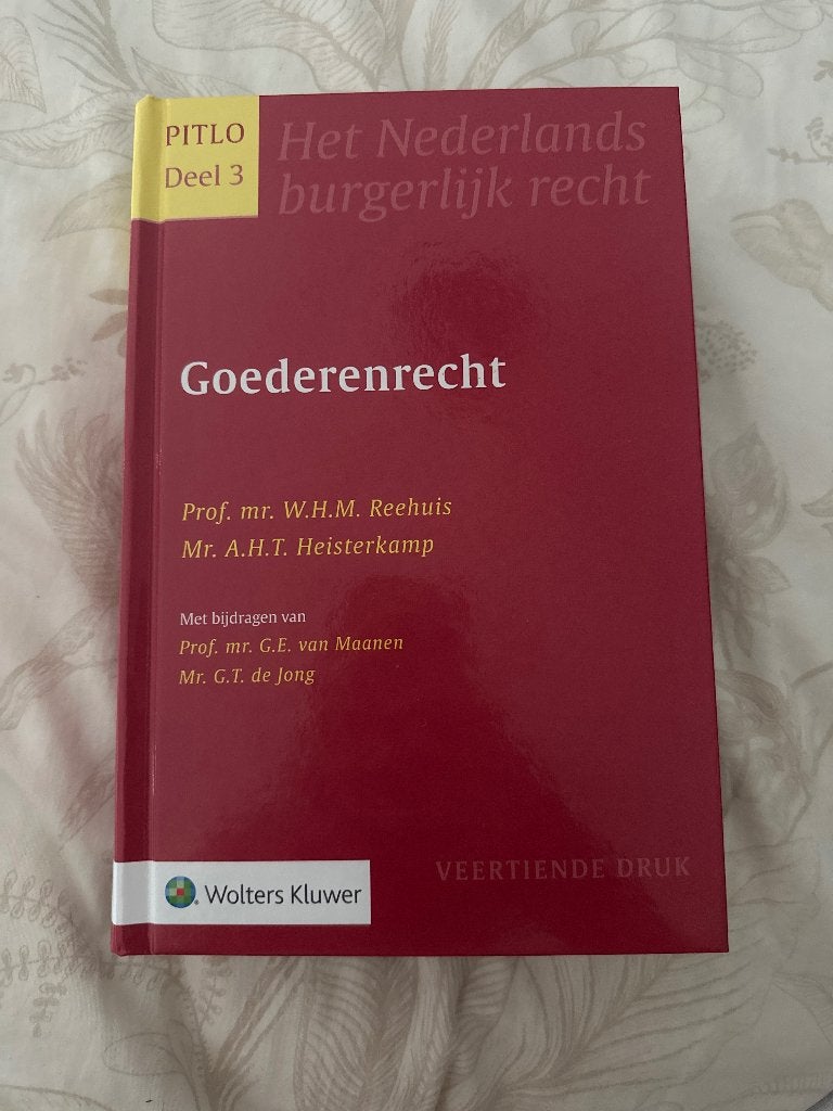 Pitlo deel 3: Goederenrecht, Diverse auteurs, Ophalen of Verzenden, Beta, WO