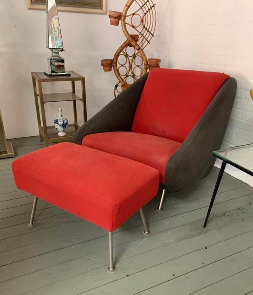 Fauteuil en ottoman model 167 van Theo Ruth Artifort jaren, Ophalen of Verzenden, Zo goed als nieuw