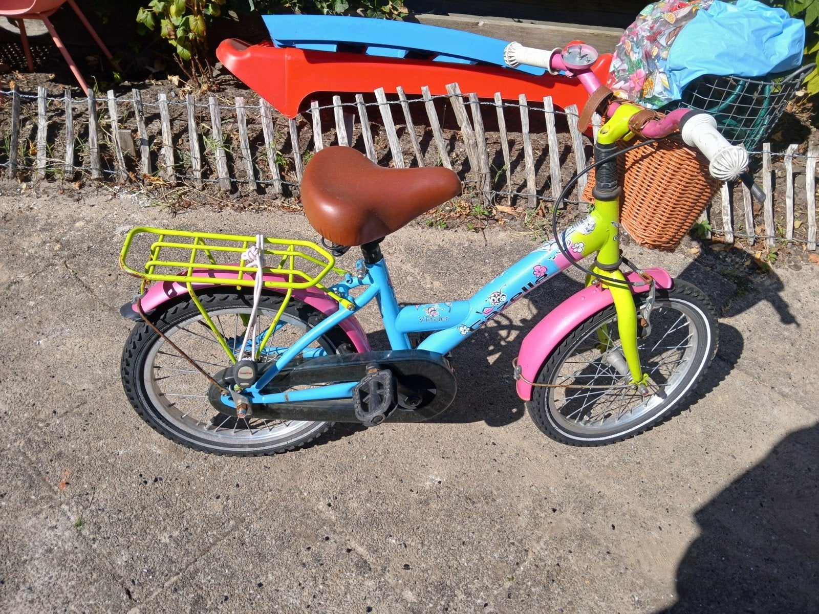 Gazelle fiets meisjesfiets kinderfiets 16 inch met mandje, Ophalen, Terugtraprem, Gazelle, 16 tot 20 inch