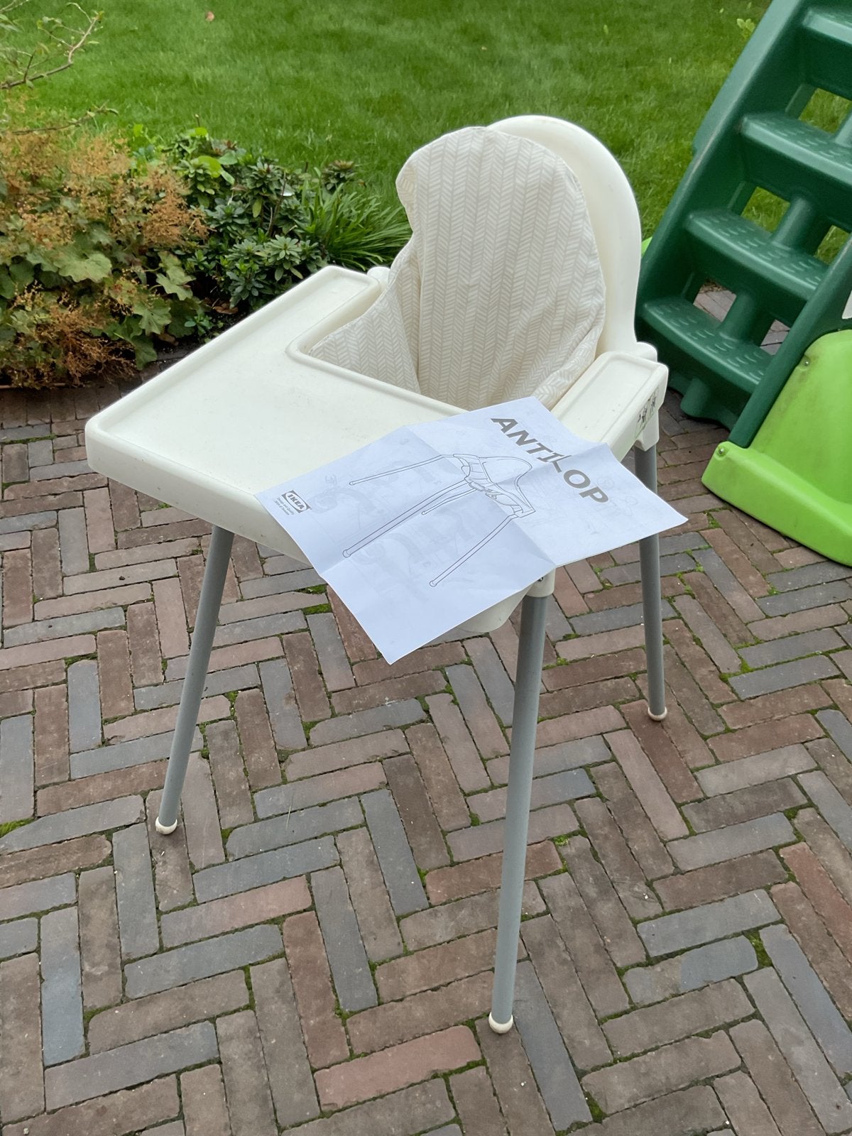 IKEA Antilop kinderstoel met kussen en eetblad, Ophalen, Gebruikt, Overige typen, Afneembaar eetblad
