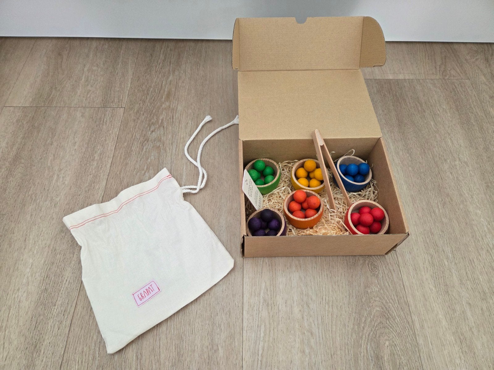 Grapat balletjes sorteerset, Kinderen en Baby's, Speelgoed | Houten speelgoed, Ophalen of Verzenden, Zo goed als nieuw, Overige typen