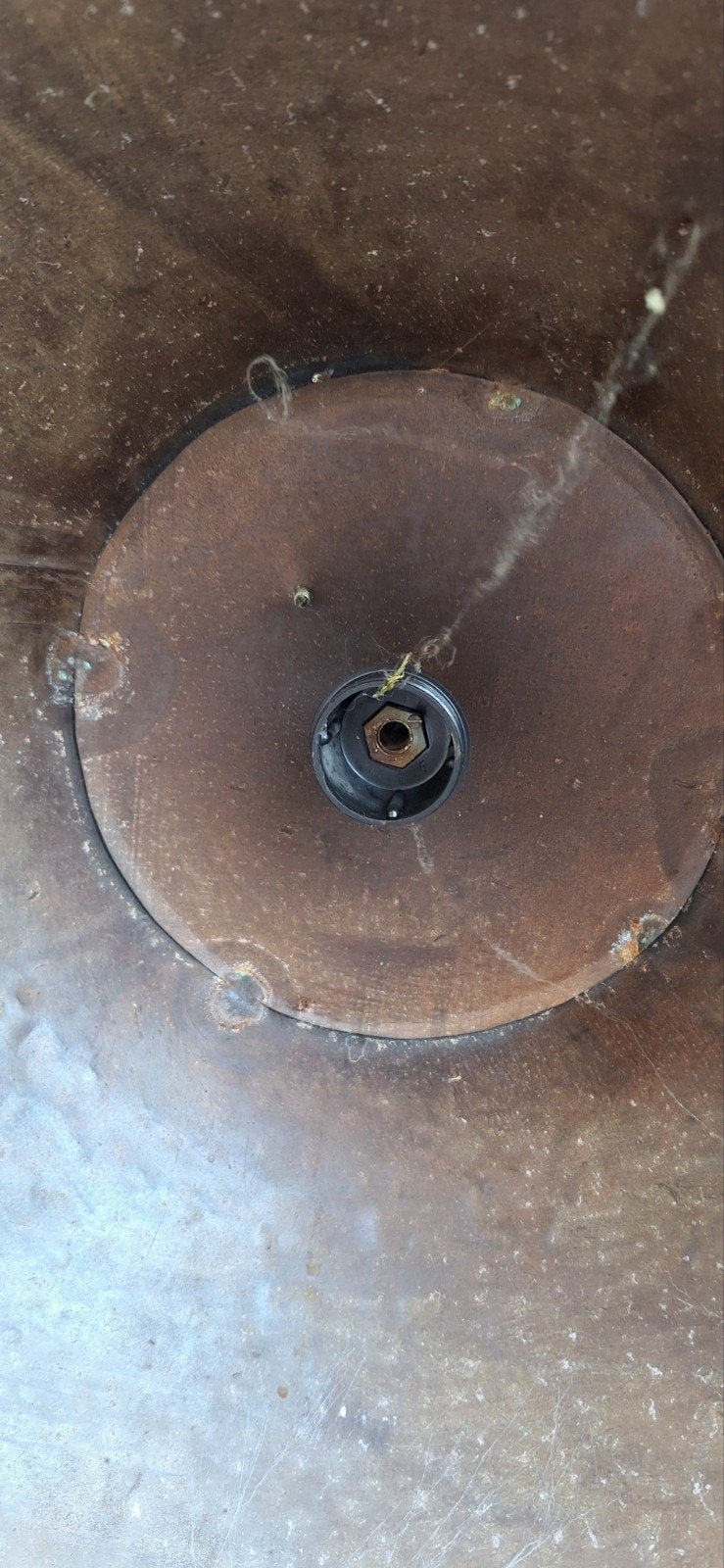 Metalen lampenkappen - opknapper, Gebruikt, Bruin, Overige typen, Rond