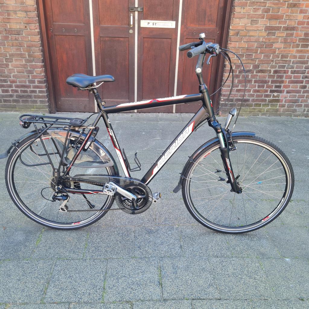 Nette Merida Freesport 100 61cm/24versn/vering/batt verl, 28 inch, Vering, Velgrem, Zo goed als nieuw