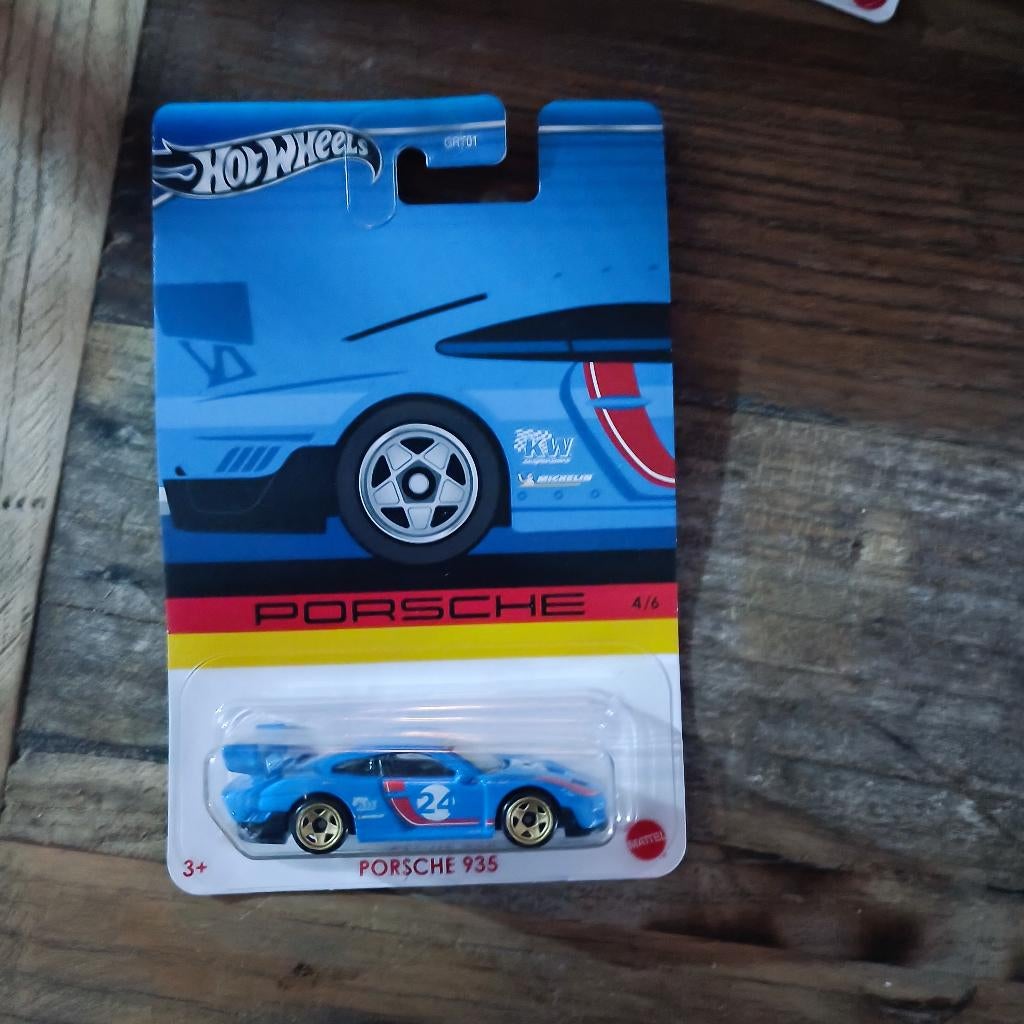 Hot Wheels Porsche Series Porsche 935 Blauw, Ophalen of Verzenden, Nieuw, Auto