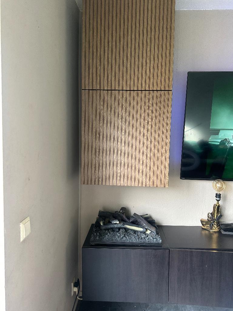 Tv meubel met dimplex waterdamp haard !, Huis en Inrichting, Ophalen, Gebruikt, 100 tot 150 cm, 50 tot 100 cm