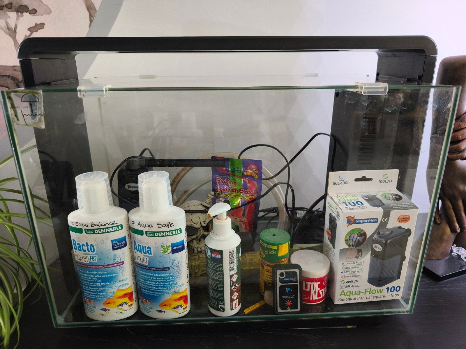 SuperFish Home 65 zwart, Dieren en Toebehoren, Ophalen, Gebruikt, Inclusief deksel, Leeg aquarium