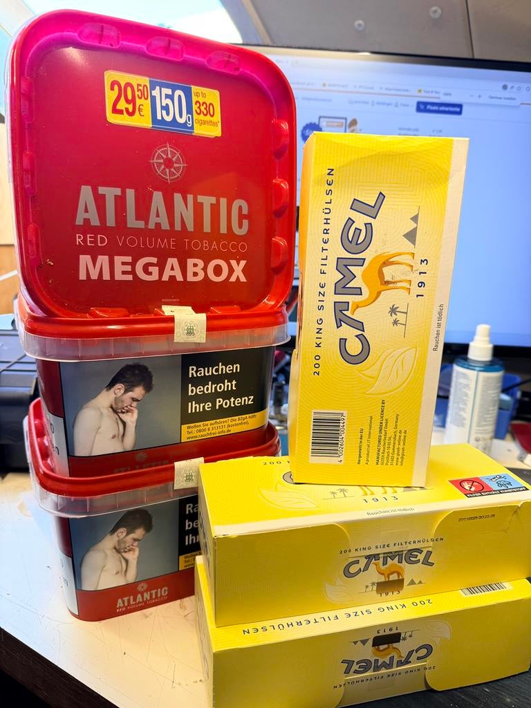 3X Atlantic Megabox en filters en Zorr sigarettenmaker, Ophalen, Nieuw