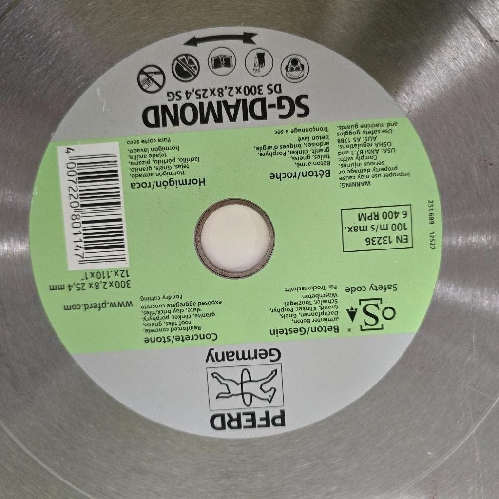 Pferd diamantdoorslijpschijf - beton en steen - Ø 300 mm, Ophalen, Nieuw, 1000 watt of meer, Haakse handslijpmachine