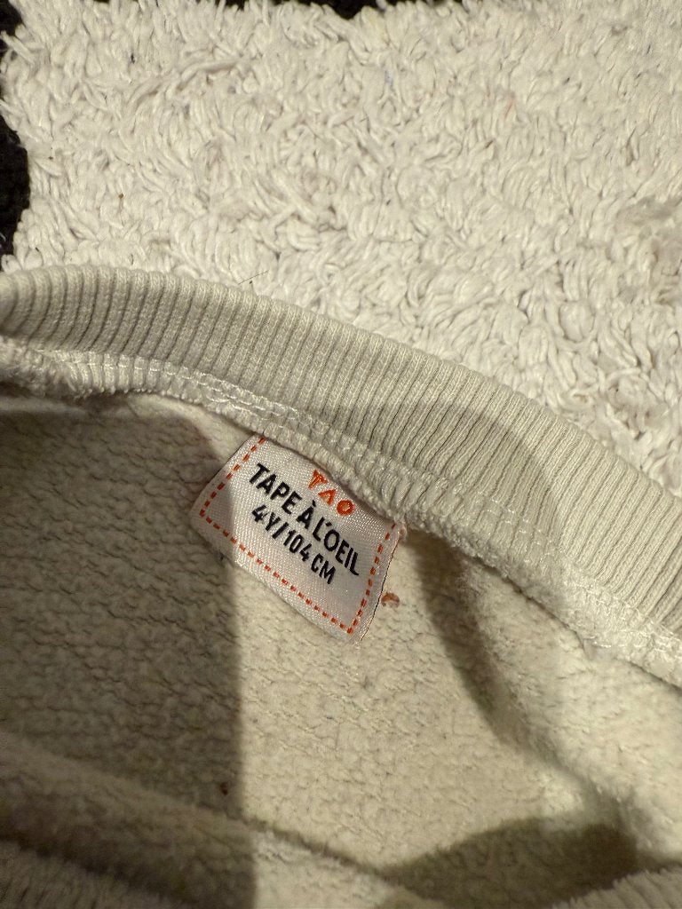 Foto 8 van Gebruikt wit print Tape a L'oeil sweater trui 104 (4y) Holid