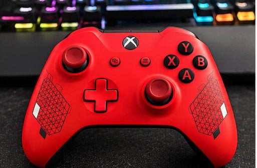 Xbox Draadloze Controller Rood – Goede Staat, Gebruikt, Ophalen of Verzenden, Controller, Draadloos