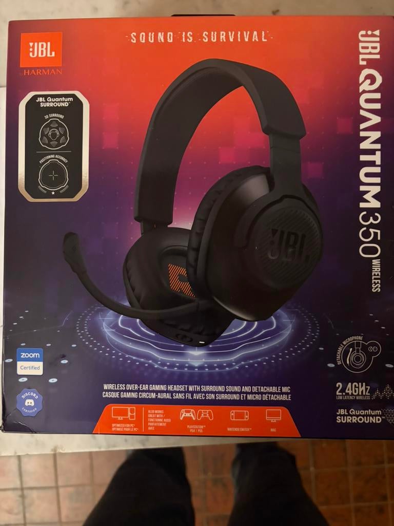 JBL quantum 350 headset with mic, Computers en Software, Headsets, Ophalen, Nieuw