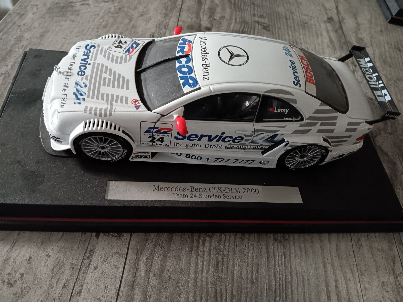 Mercedes-Benz CLK-DTM 2000 Team 24 St. Service modelauto, Hobby en Vrije tijd, Modelauto's | 1:43, Ophalen of Verzenden, Zo goed als nieuw