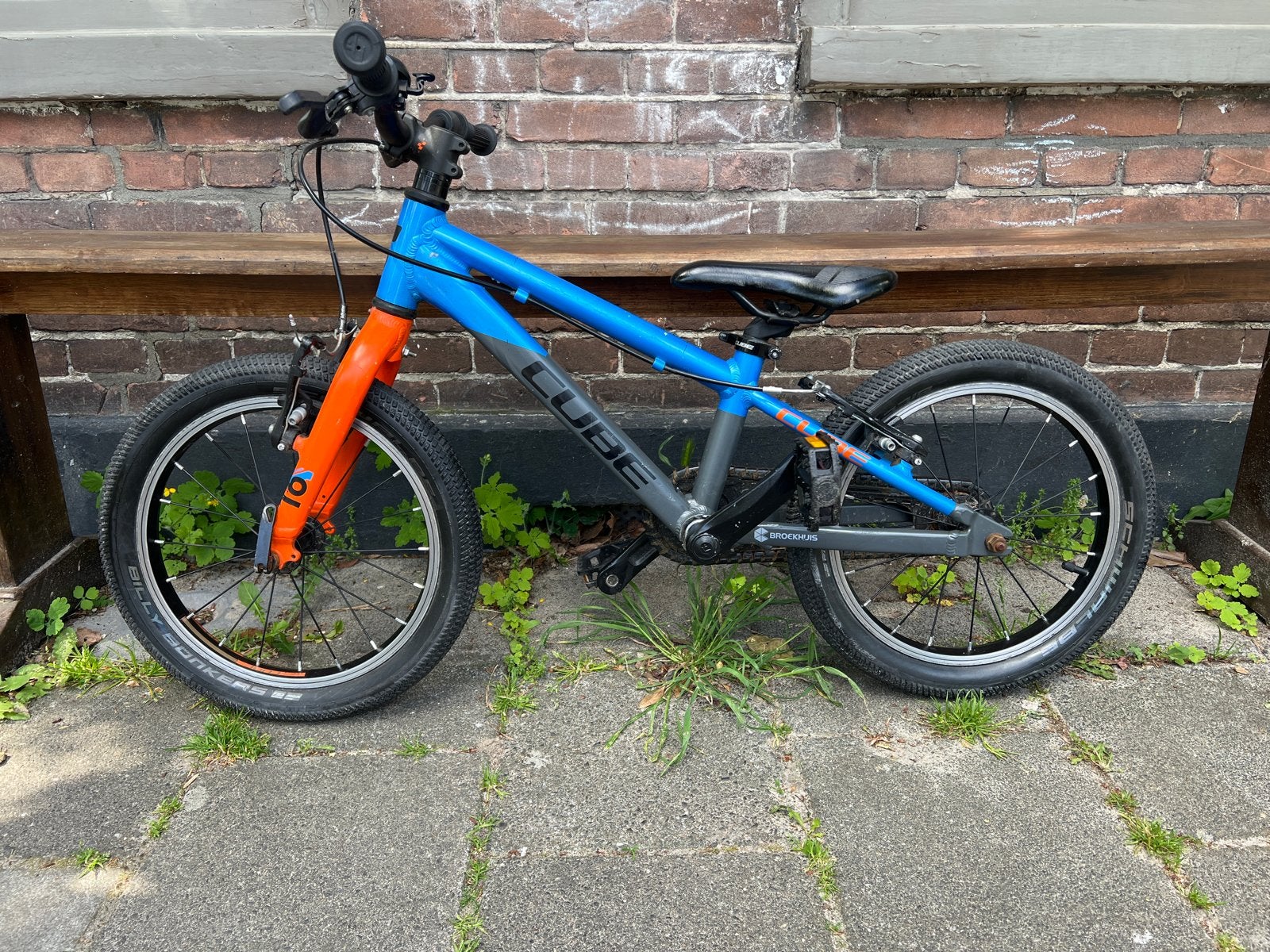 Cube Acid 160 kinderfiets - Blauw/Oranje, Ophalen of Verzenden, Zo goed als nieuw