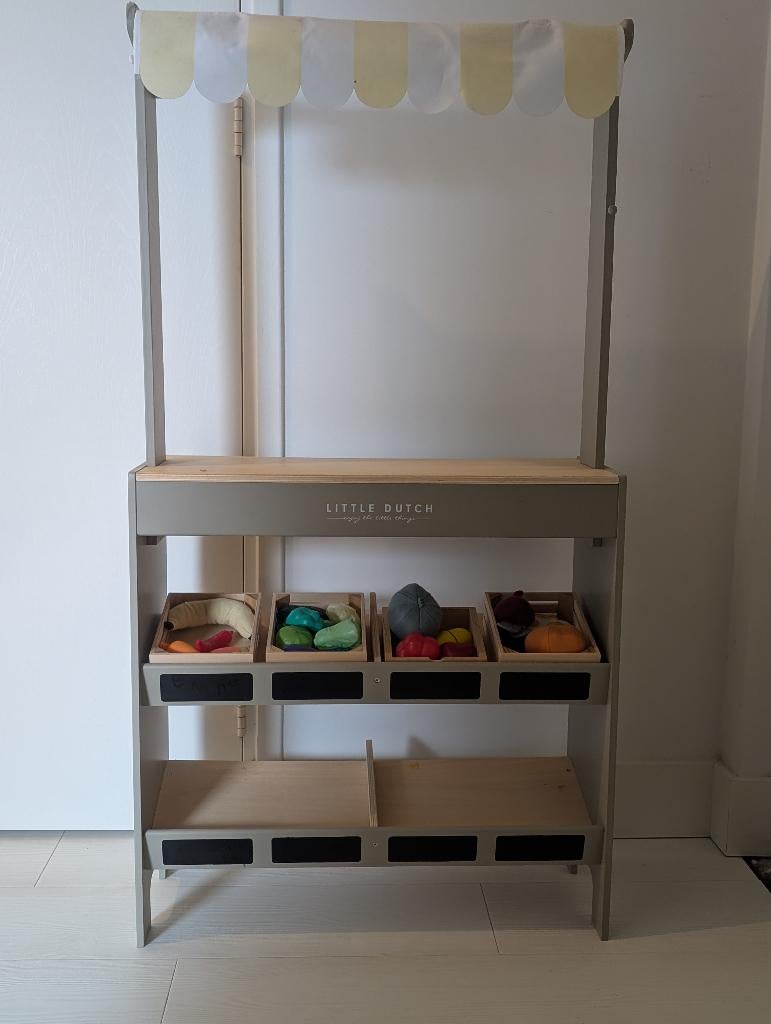 Little Dutch houten marktkraam, Kinderen en Baby's, Speelgoed | Houten speelgoed, Ophalen, Zo goed als nieuw, Overige typen