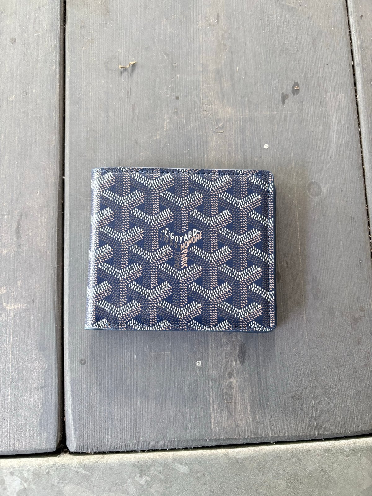 Goyard Portefeuille Saint Florent Blauw, Ophalen of Verzenden, Zo goed als nieuw, Blauw, Overige merken
