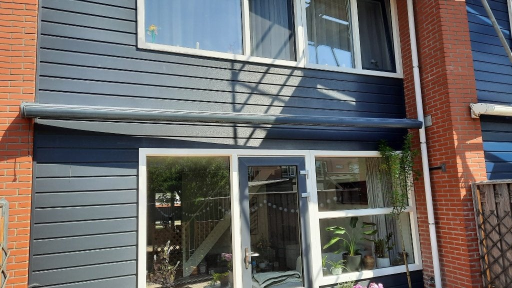 Zonwering / screen / rolluik – mogelijk werkend, Ophalen, Gebruikt, 450 cm of meer, Elektrisch