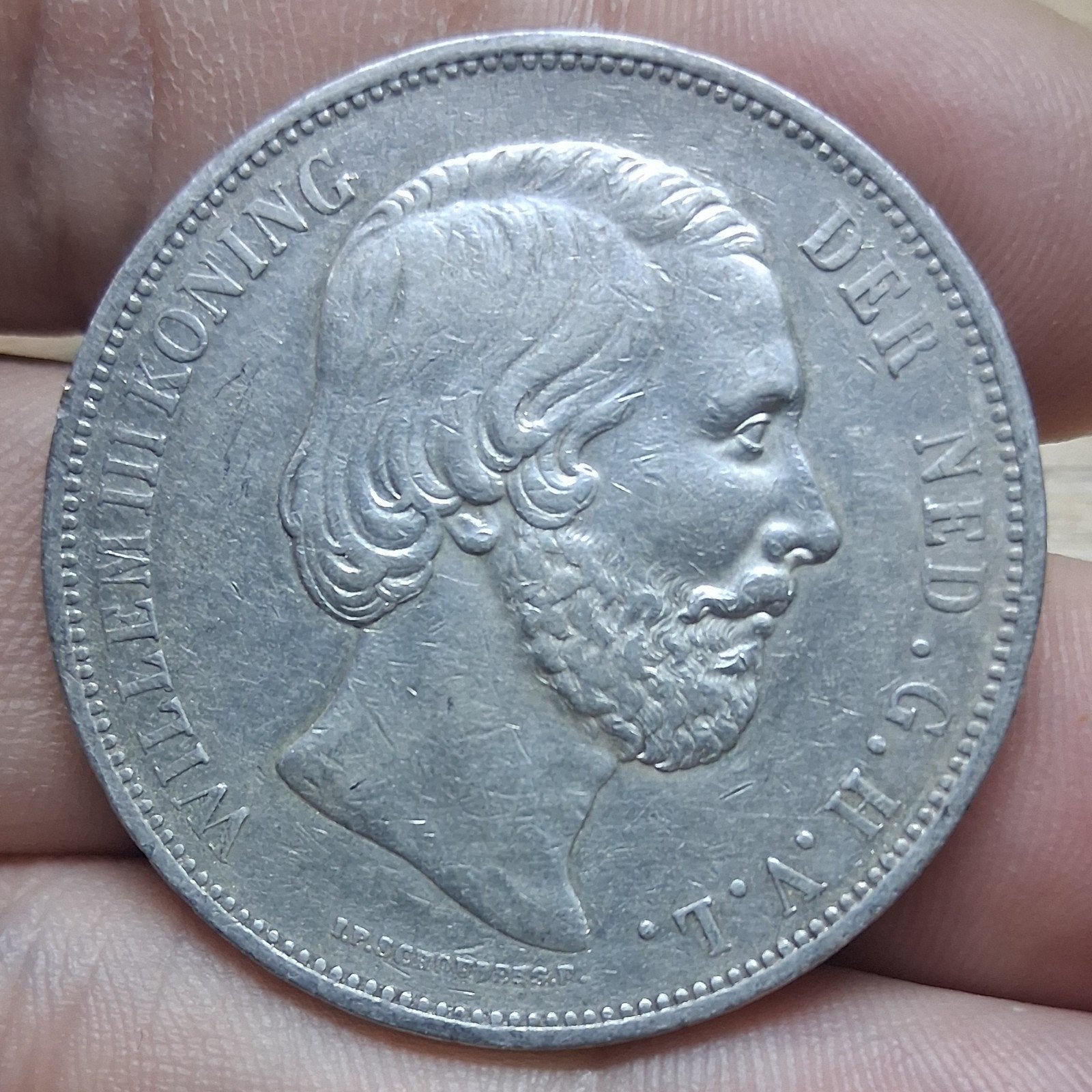 Zilveren 2½ Gulden Koning Willem III 1868 leuke rijksdaalder, Koning Willem III, Zilver, Ophalen of Verzenden, Losse munt