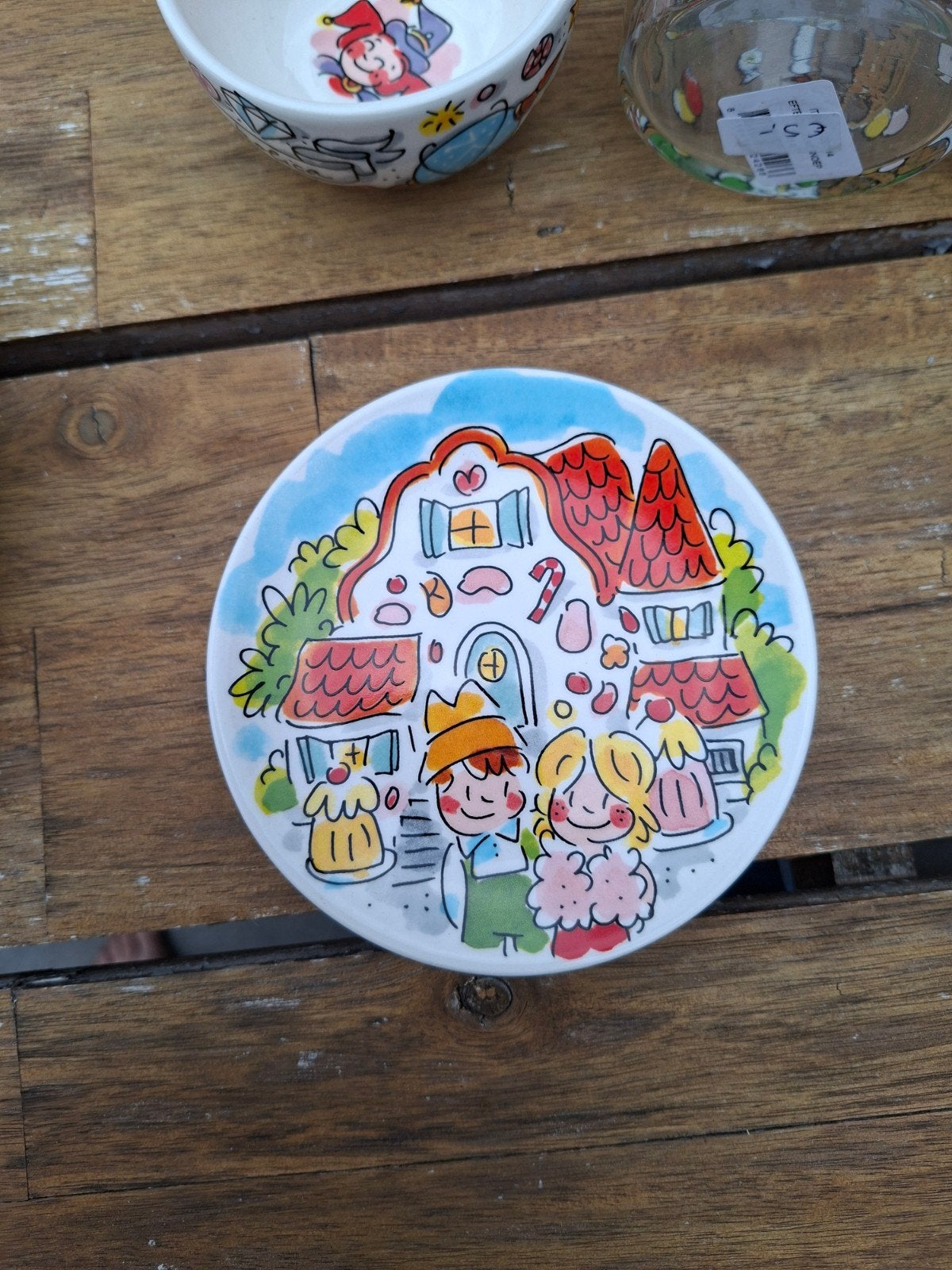 Blond Amsterdam Efteling petit four bordje, Ophalen of Verzenden, Zo goed als nieuw, Bord(en), Aardewerk