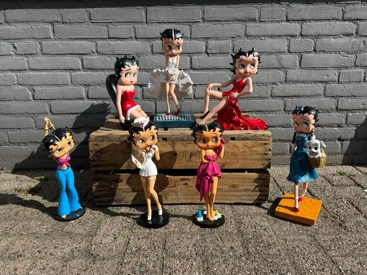 Grote collectie Betty Boop beelden - 7 stuks, Ophalen, Zo goed als nieuw, Mens
