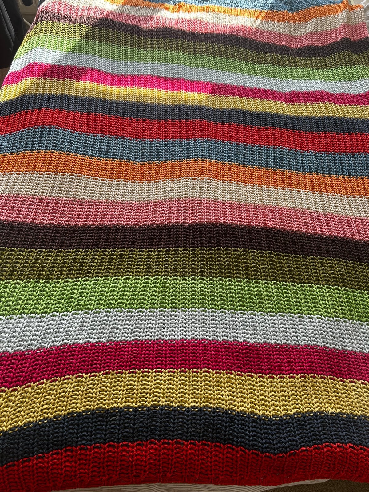 Ikea vintage gebreide deken, Huis en Inrichting, Woonaccessoires | Plaids en Woondekens, Ophalen of Verzenden, Gebruikt