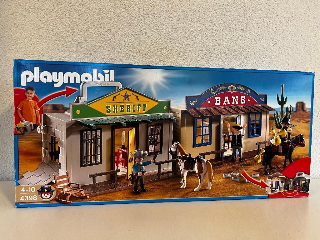 Playmobil 4398 – Western – Meeneemkoffer, Kinderen en Baby's, Speelgoed | Playmobil, Zo goed als nieuw, Complete set, Ophalen of Verzenden