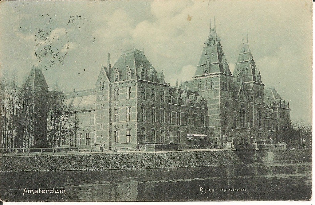 Ansichtkaart Rijksmuseum Amsterdam, Gelopen (1906), Ophalen of Verzenden, Voor 1920, Gelopen, Noord-Holland