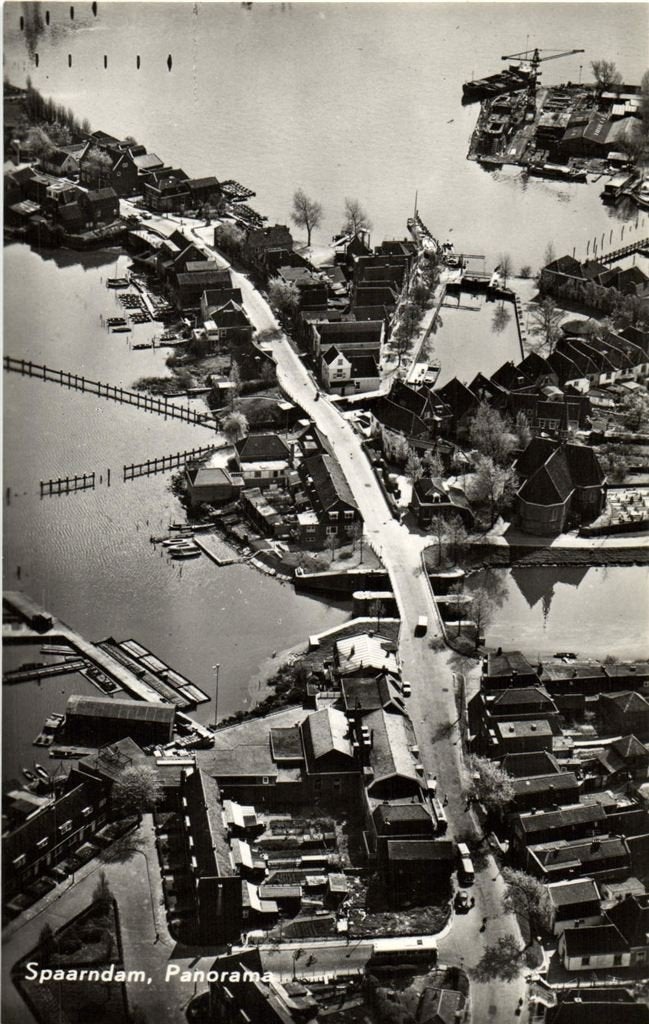 Spaarndam, Panorama - KLM Aerocartogezicht op - ongelopen, Verzenden, 1940 tot 1960, Ongelopen, Noord-Holland