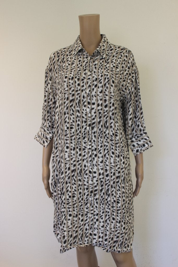 Feraud zwart/taupe jurkje maat 36/38, Maat 38/40 (M), Feraud, ., Zwart