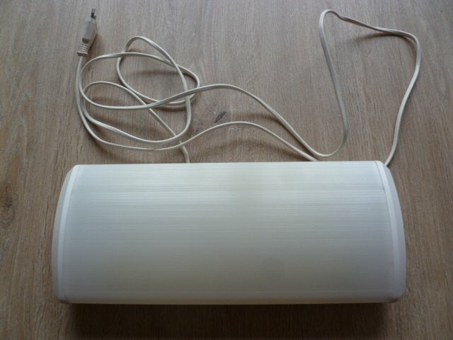 Lampje met 2 kleine t.l. balkjes., Ophalen of Verzenden, Gebruikt, Kunststof, Wit