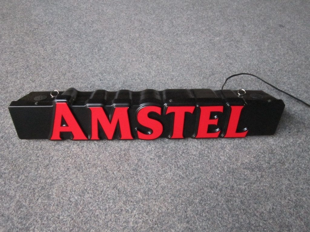 AMSTEL BIER LAMP LICHTRECLAME, Ophalen of Verzenden, Zo goed als nieuw, Overige typen, Amstel