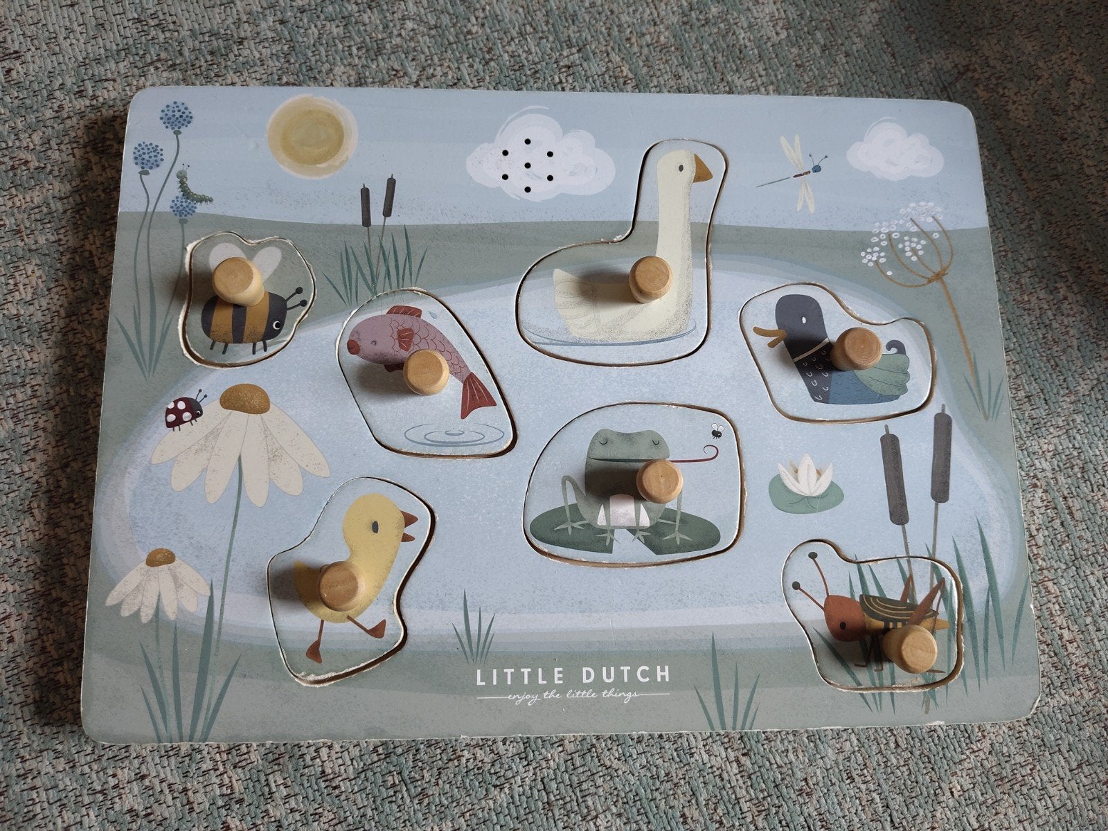 Superleuke vormen puzzel met geluid van Little Dutch, Ophalen, Gebruikt, 6 maanden tot 2 jaar, Van hout