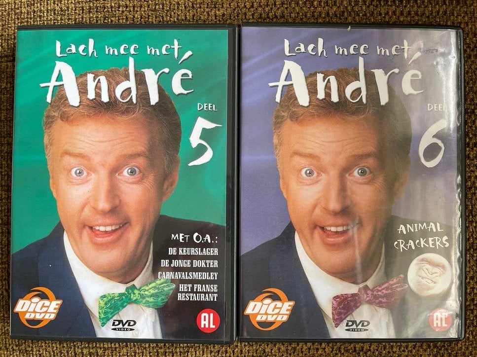 Lach mee met André van Duin - Deel 5 & 6 dvd, Gebruikt, Alle leeftijden, Cabaret, Inclusief doosje