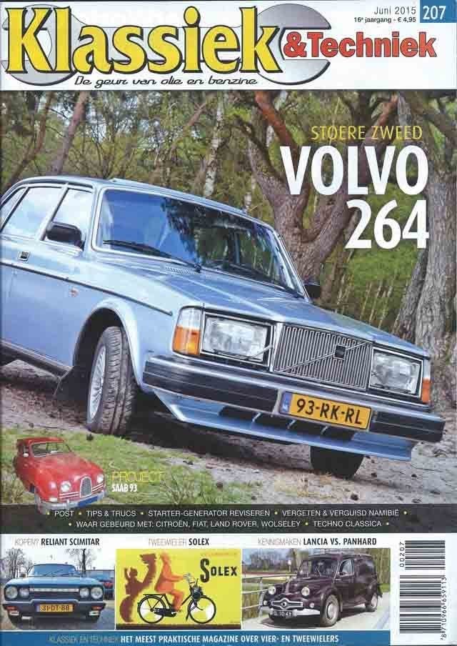 Klassiek & Techniek 207 2015 : Volvo 264 GLE - Panhard Dyna, Ophalen of Verzenden, Gelezen, Algemeen