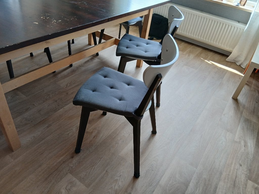 Ikea eettafel met 6 stoelen, Huis en Inrichting, Tafels | Eettafels, Ophalen, Gebruikt, 200 cm of meer, 50 tot 100 cm