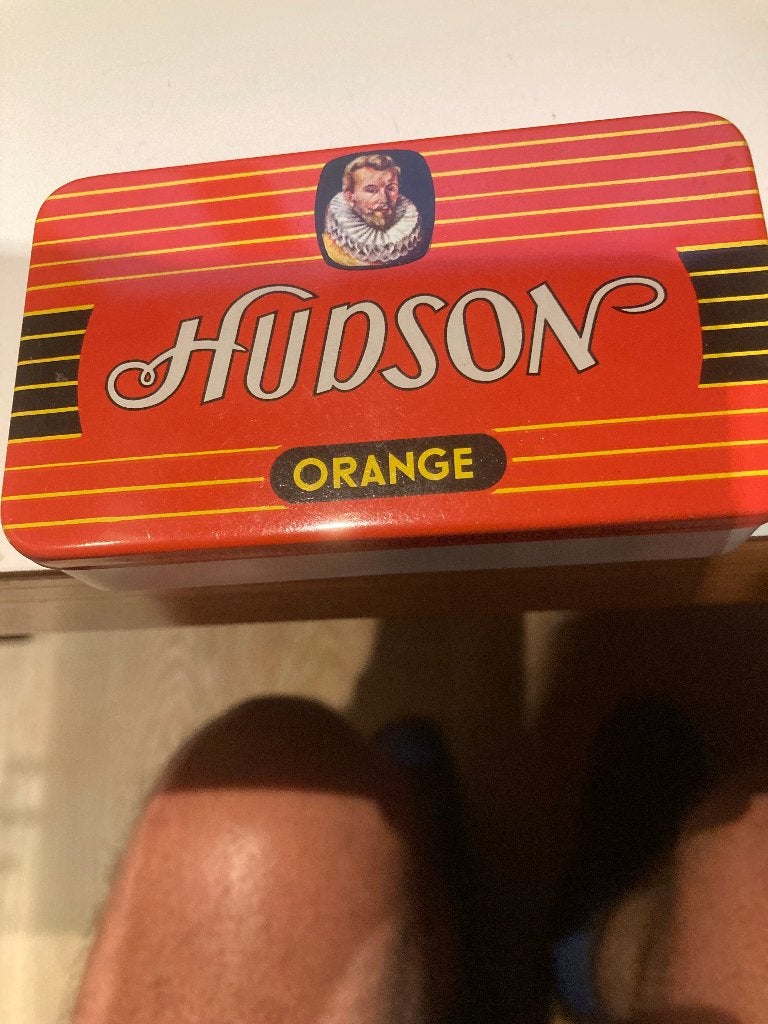 sigarenblikje hudson orange, Ophalen of Verzenden, Zo goed als nieuw, Overige, Overige merken