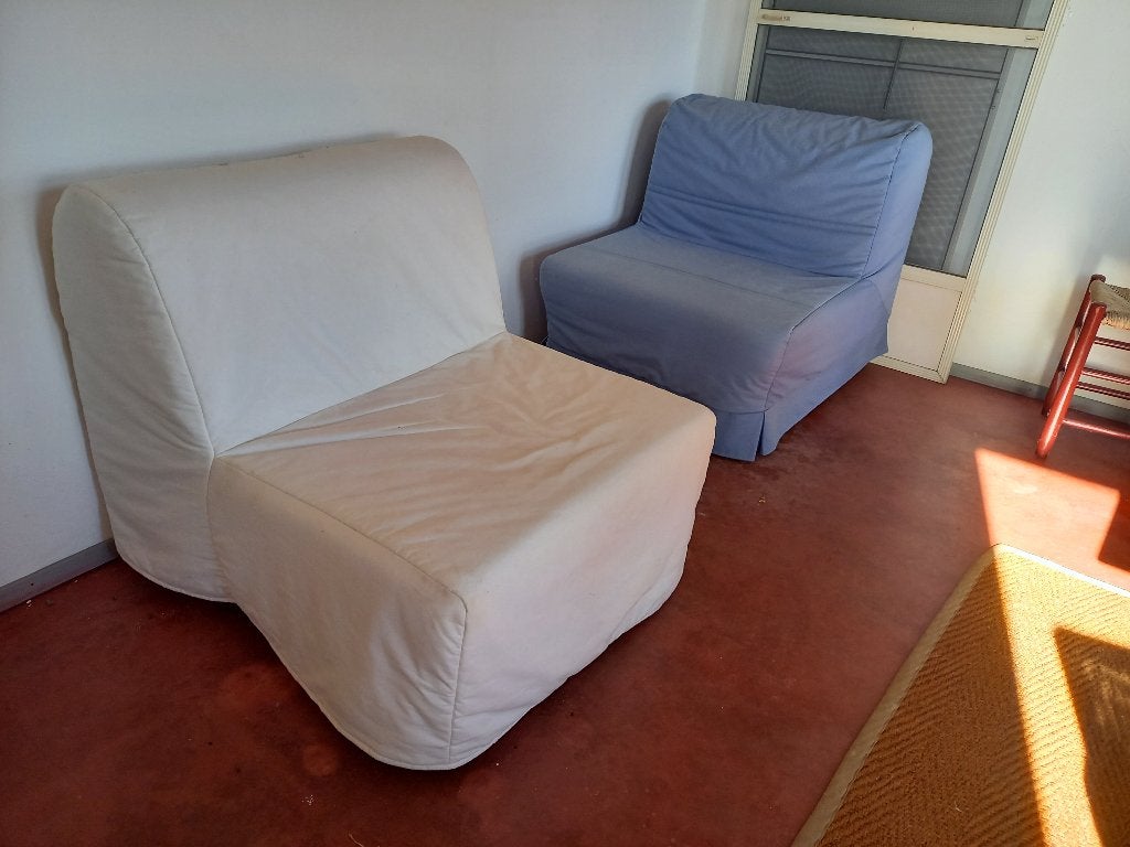 slaapfauteuil twee stuks, Ophalen, Gebruikt, Eenpersoons, Meerkleurig