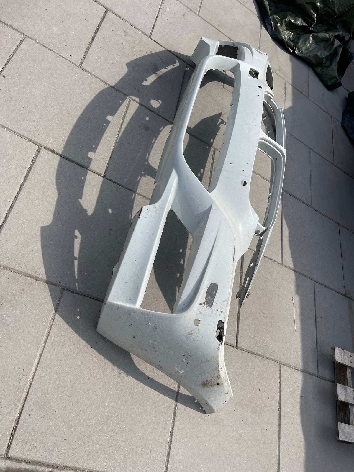 BMW F30/F31 M Voorbumper M-Sport Alpinweiss, Ophalen, Gebruikt, Voor, Bumper
